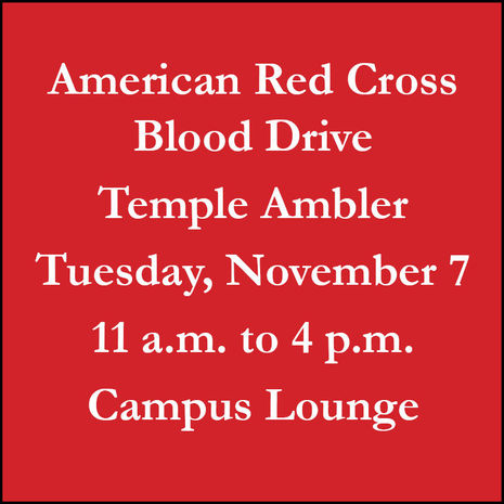 Temple University Ambler to hold American Red Cross Blood Drive