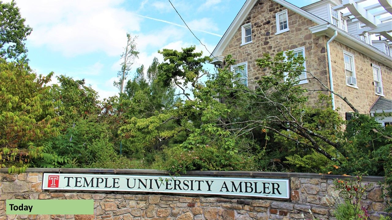 Temple University Ambler - Before the Storm, After and Today