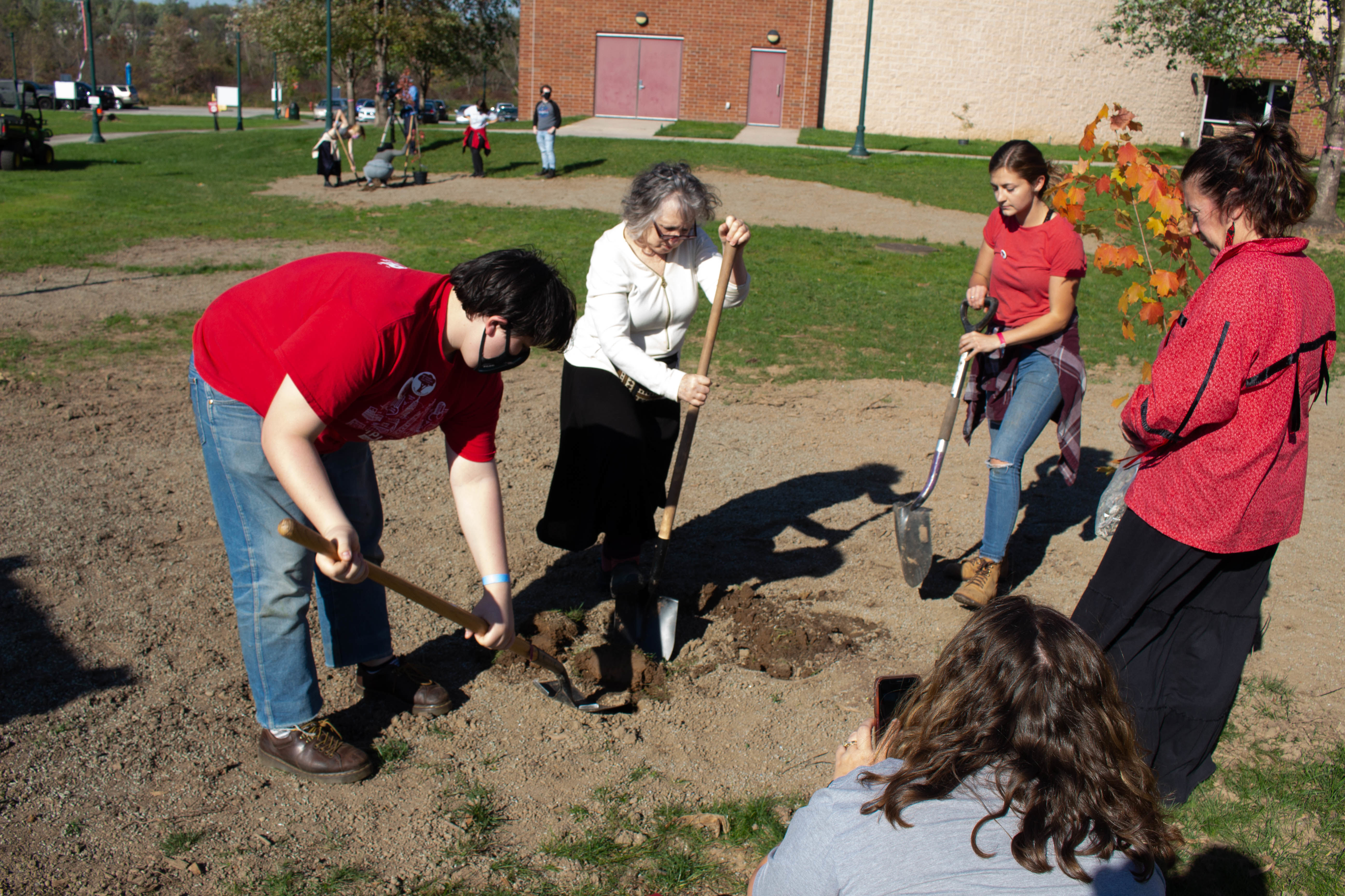 Lenape Nation of Pennsylvania Healing Ceremony at Temple Ambler - Tree Planting