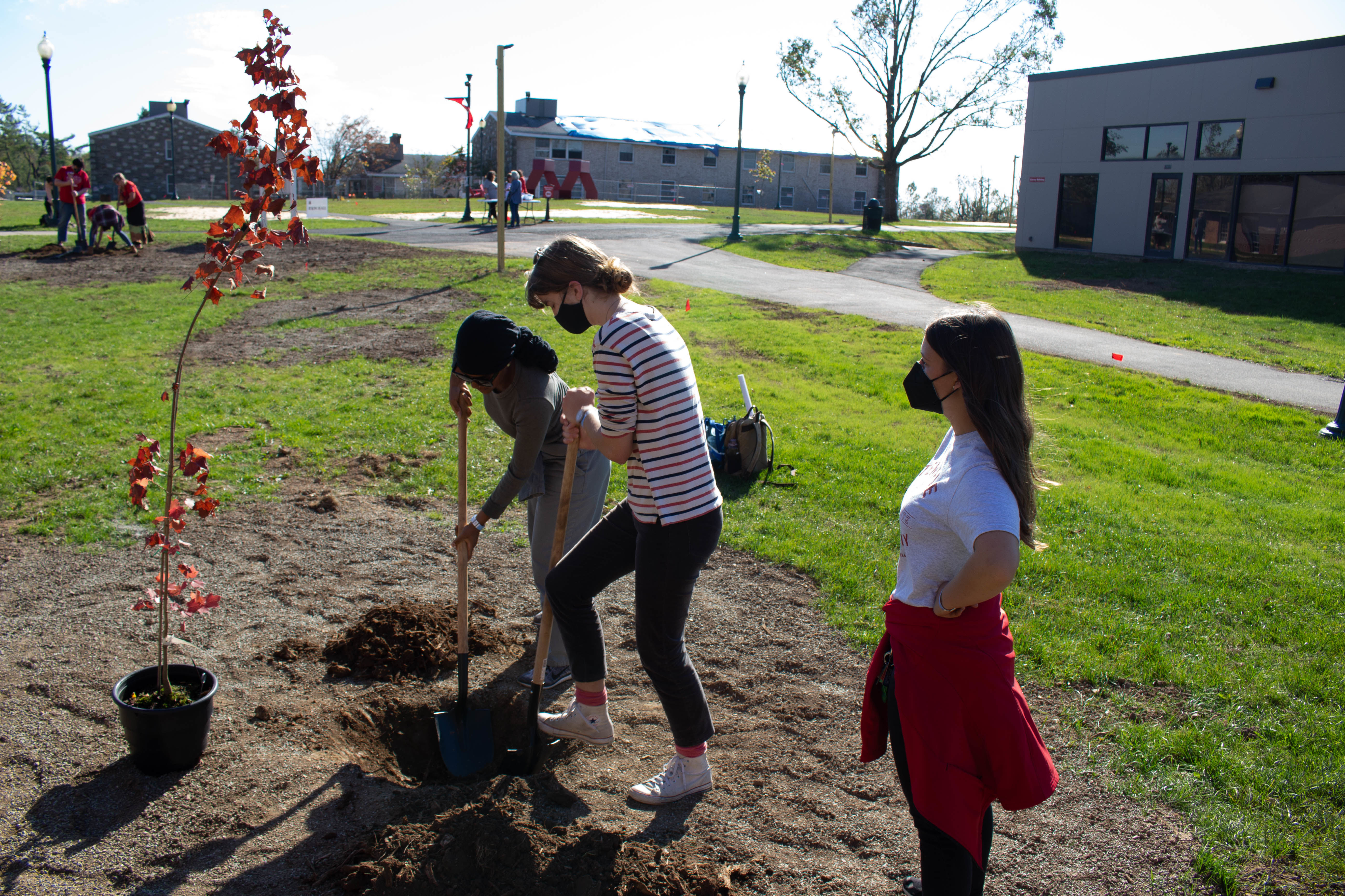 Lenape Nation of Pennsylvania Healing Ceremony at Temple Ambler - Tree Planting