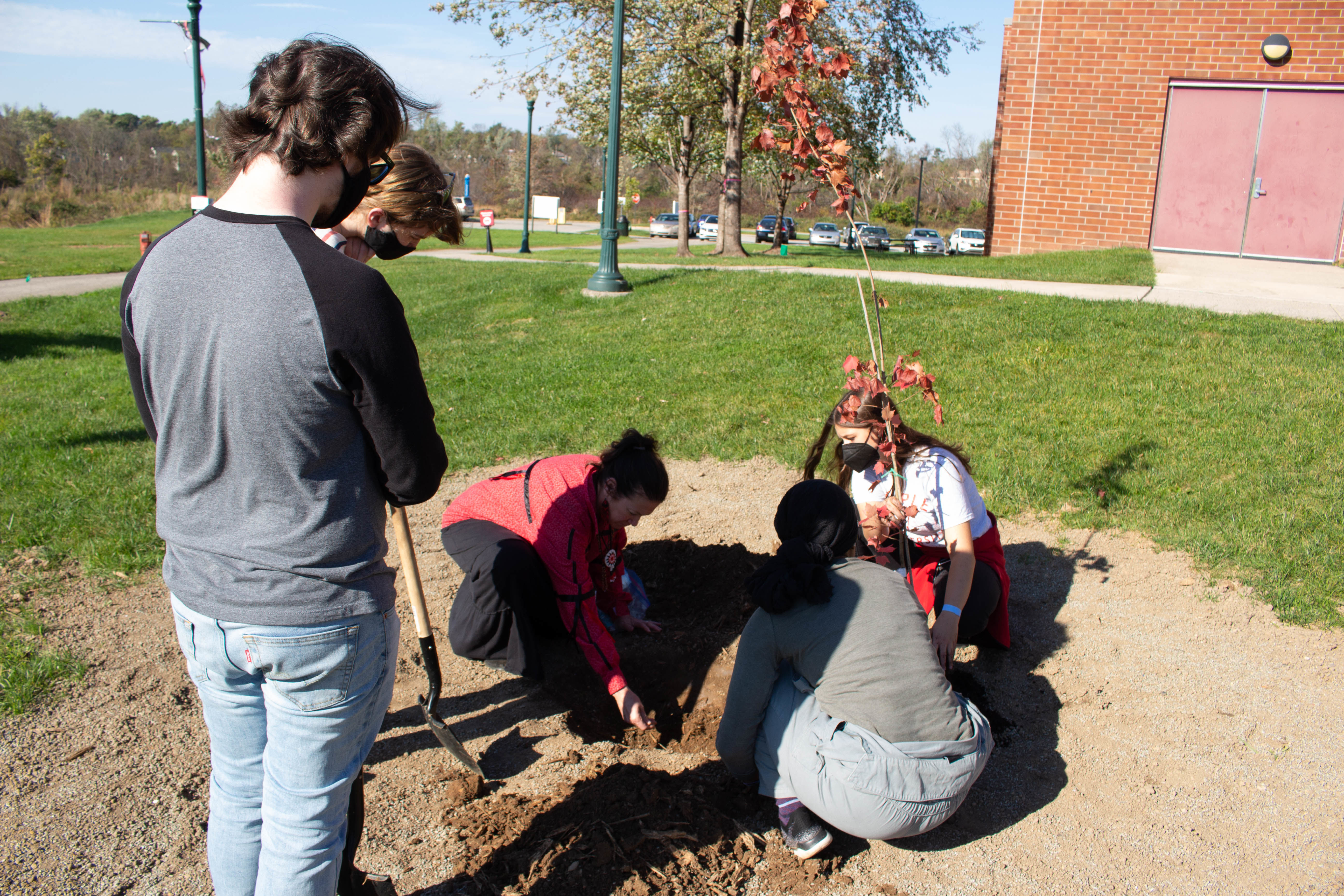 Lenape Nation of Pennsylvania Healing Ceremony at Temple Ambler - Tree Planting