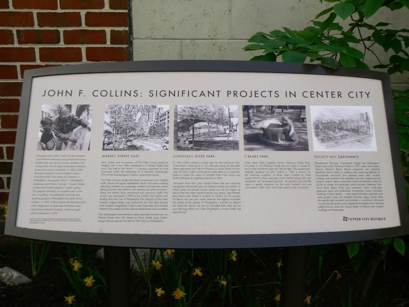 sign in John F Collins park