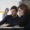 Student working with a professor