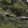 overhead view of some of the storm damage 