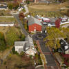 An aerial view of campus. 