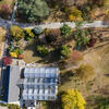 An aerial view of the Tyler School of Art and Architecture Greenhouse Education and Research Complex