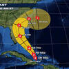 a hurricane's projected path up the eastern seaboard