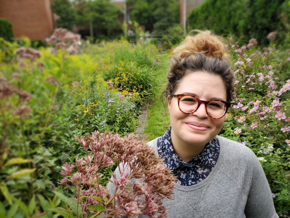 Abigail Long in the gardens