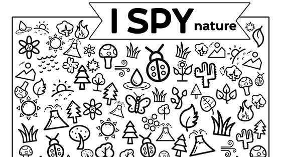 a coloring page with outlines of different shapes found in nature