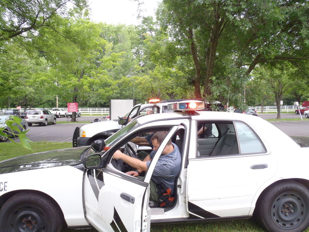 cadet practicing vehicle stop