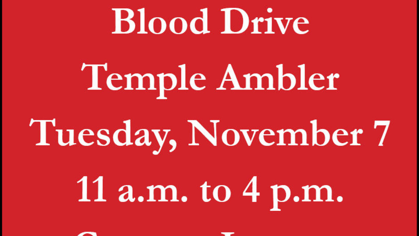 Temple University Ambler to hold American Red Cross Blood Drive