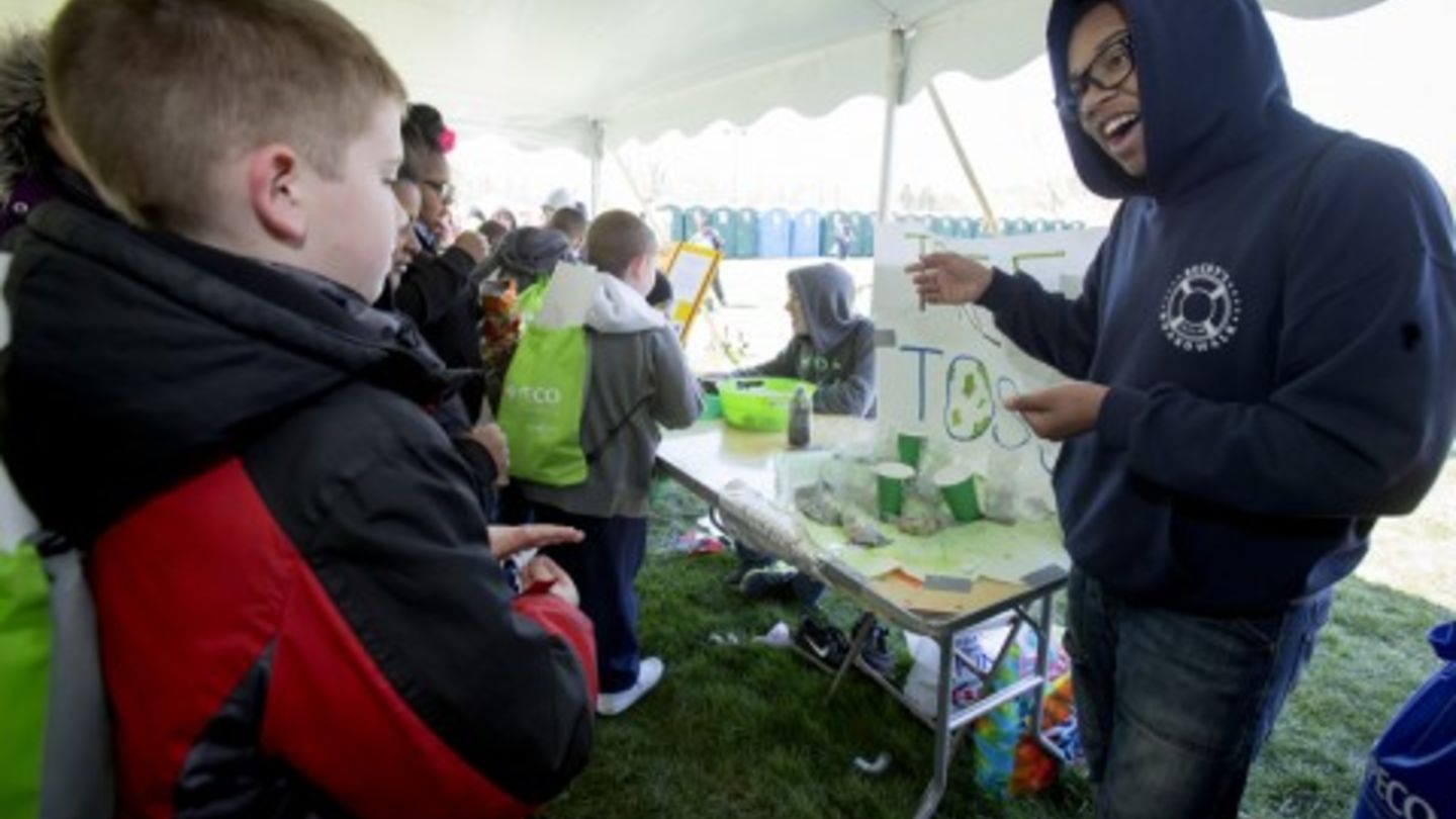 Students at earthfest